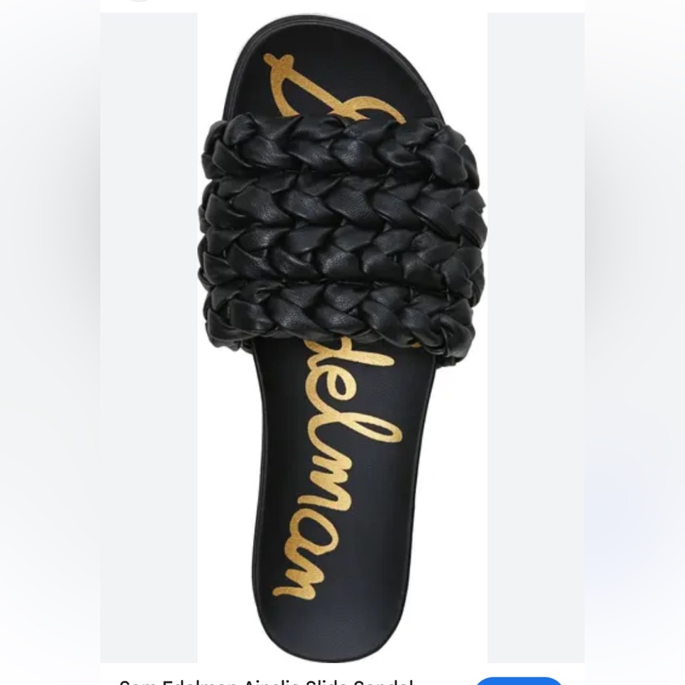 Sam Edelman Black Quilted Sandals